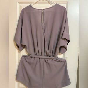 TYCHE Lavender Wrap Romper, size L